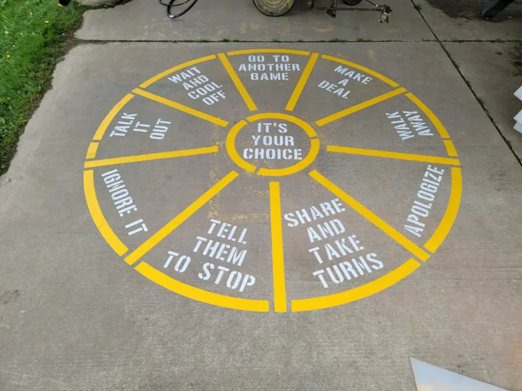Resolution Circle markings in a playground
